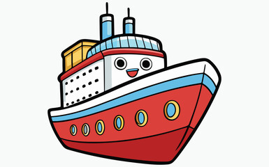 Fototapeta premium Ship Clipart vector