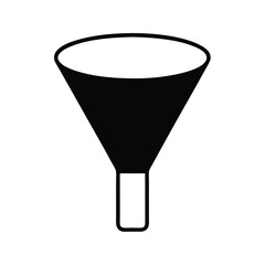 a black and white illustration of a funnel