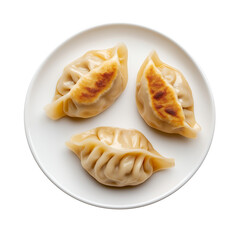 fried dumplings on a plate, chinese spring festival traditional food, cutout png