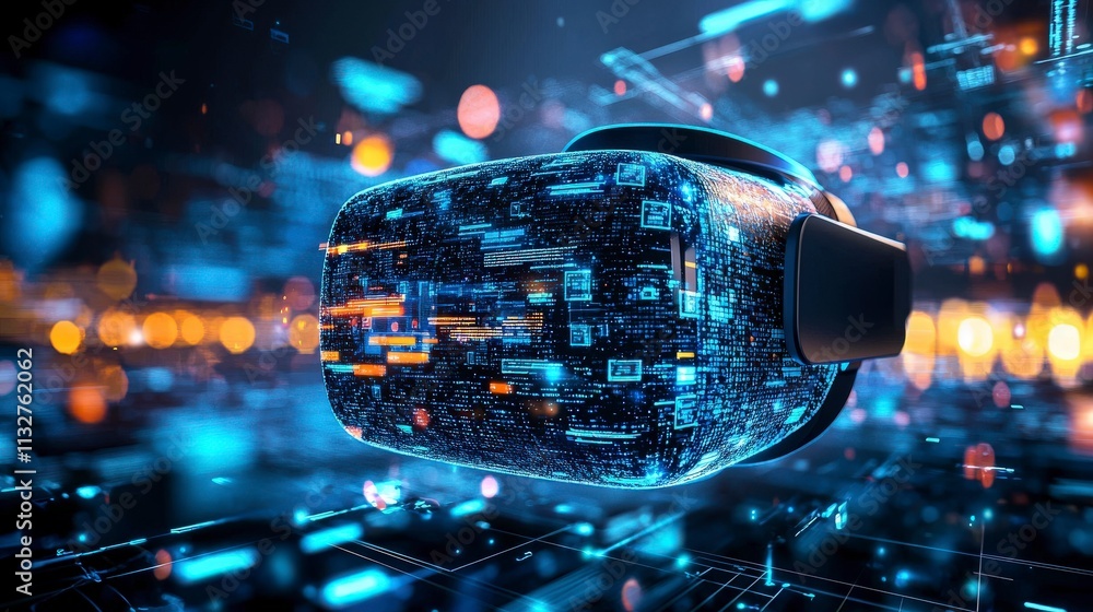 Poster Futuristic perspectives augmented reality headsets revolutionizing digital interaction in virtual tech environments