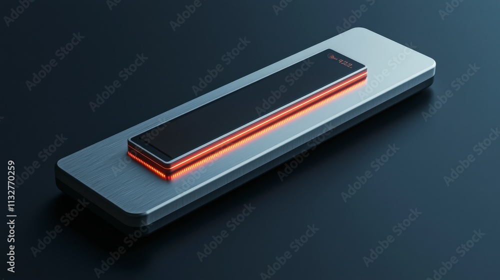 Poster Sleek electronic counter enhances data efficiency in modern workspaces showcasing futuristic technology in minimalist design