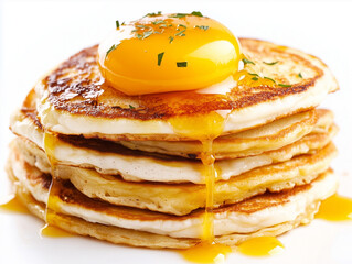 stack of pancakes with syrup