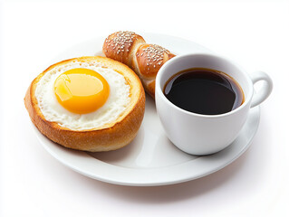 cup of coffee and a bun