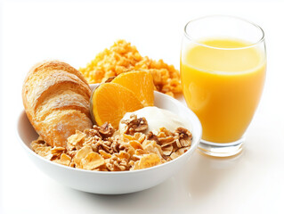 muesli with orange juice