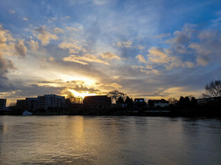 Fototapeta premium Sunrise over the river