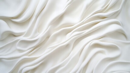Obraz premium Soft White Fabric Texture with Elegant Flow and Subtle Ruffles