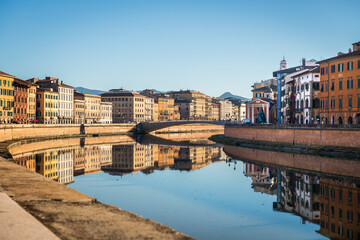 Fototapeta premium Pisa, Italy on the Arno River