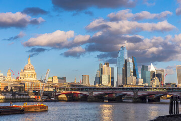 London, UK - December 1, 2024, London’s historic and financial center, Blackfriars Bridge. The...