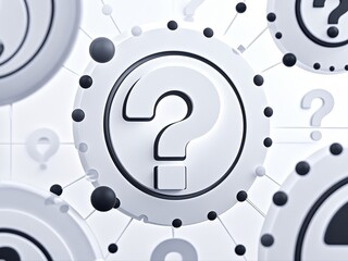 close up question mark with white background for Business concept