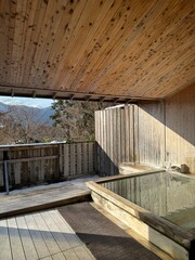 onsen hot spring in japanese countryside