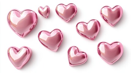 Fototapeta premium A collection of hearts in various colors and patterns