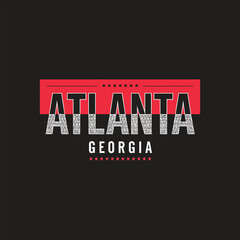 Obraz premium Atlanta typography t shirt design