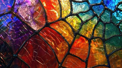 Colorful Stained glass window 