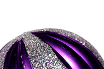 Festive Glitter Shiny Bauble Ball on a White Background Abstract
