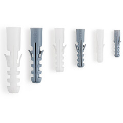 Assorted Wall Plugs in Different Sizes for Fixing and Fastening
