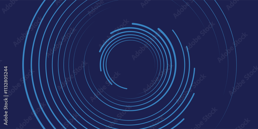 Poster abstract blue background with glowing curved lines. shiny blue swirl curve lines design. spiral line