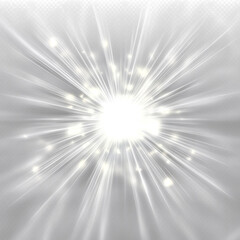 Obraz premium White glowing light explodes on a white background. Bright Star. Transparent shining sun, bright flash. Vector graphics.