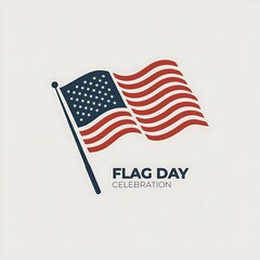 American Flag Waving Proudly Flag Day Celebration