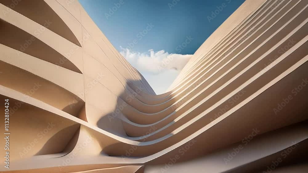 Wall mural 3d render of abstract futuristic architecture with empty concrete floor, product and car presentatio