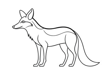 Fototapeta premium Coyote Line Drawing Vector