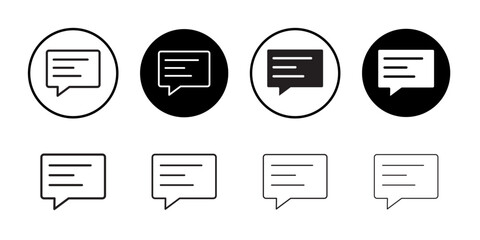 Chat icon Flat line illustration