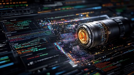 Glowing Digital Marketing Dashboard with Real Time Performance Metrics and Audience Engagement Trends