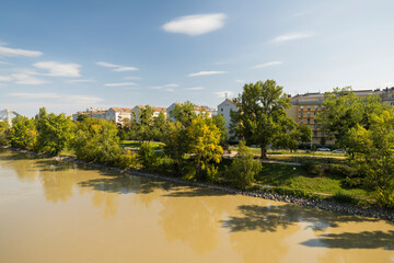 Obraz premium Donaukanal, 9. Bezirk, Alsergrund, Wien, Österreich