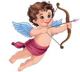 Valentine's Day, Cupid shooting an arrow of love