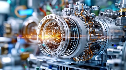 Obraz premium Innovative Robotic Assembly in Precision Manufacturing Process