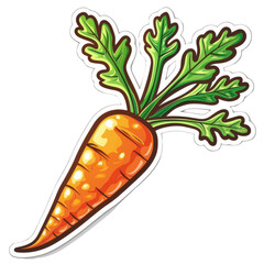 A carrot is shown in a cartoon style drawing. Generative AI