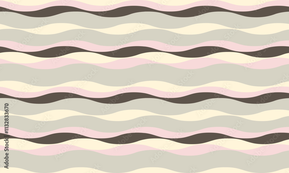 Poster abstract background with wavy stripes in vibrant colors, creating a rippled, liquid effect. smooth c