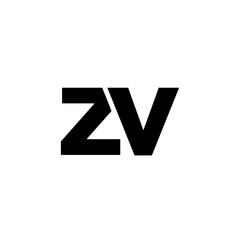 Letter Z and V, ZV logo design template. Minimal monogram initial based logotype.
