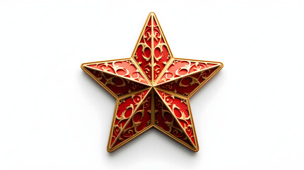 Bright Red Star Christmas Ornament
