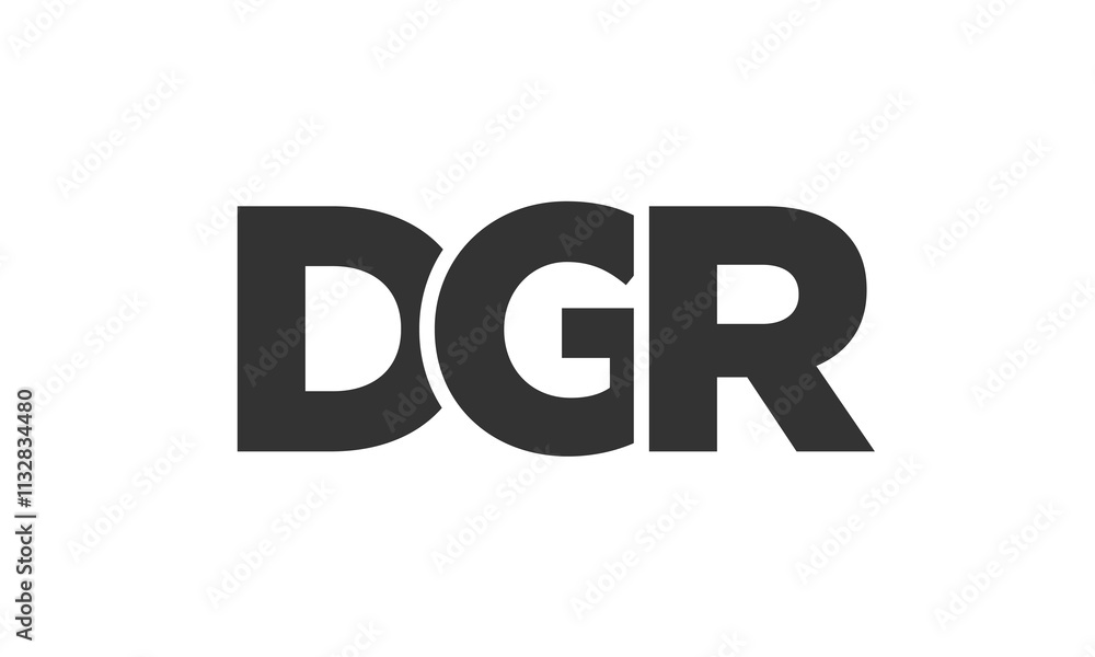 Poster dgr logo design template with strong and modern bold text. initial based vector logotype featuring s
