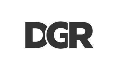 DGR logo design template with strong and modern bold text. Initial based vector logotype featuring simple and minimal typography. Trendy company identity.