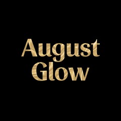 Obraz premium August Glow Gold Text on Black Background