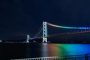 bridge at night
明石海峡大橋のライトアップ