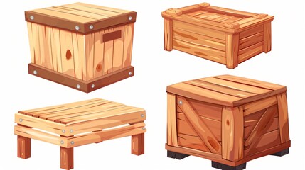 Wooden Cargo Distribution Boxes for Parcels Packing and Shipping