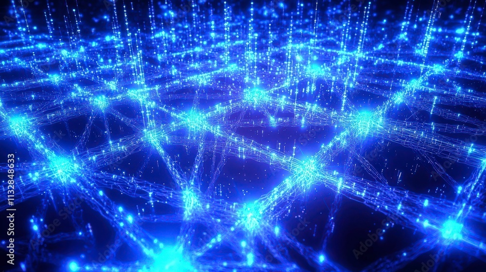 Poster Exploring ai neural network visualization digital space infographic abstract environment futuristic concept