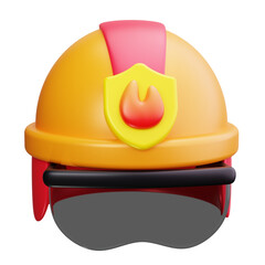 Firefighter Helmet 3d Render Icons