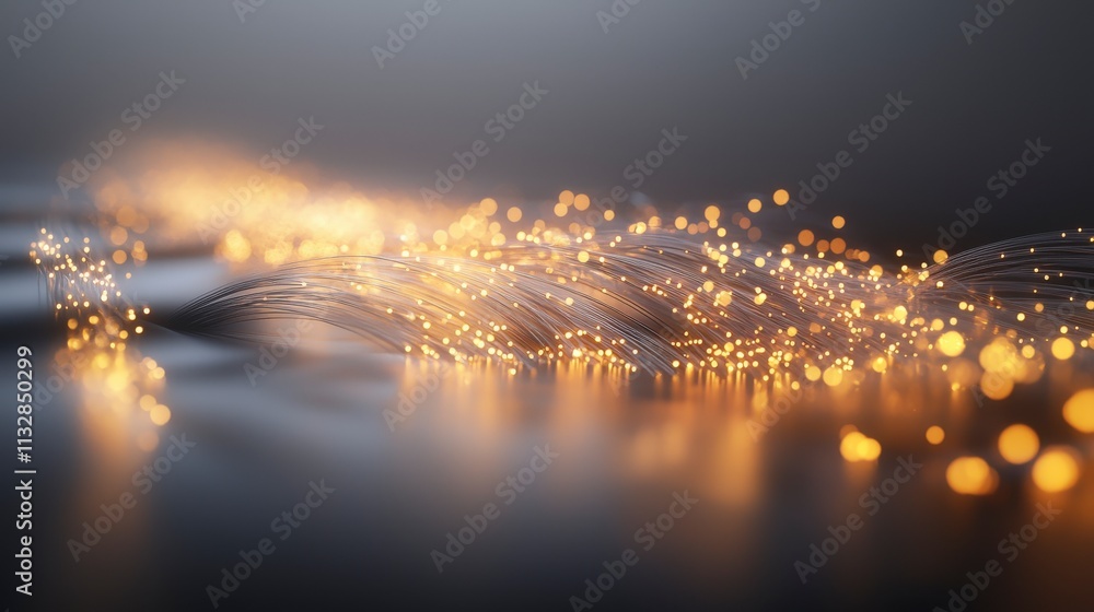 Leinwandbilder illuminating fiber optic network creation digital realm visual art tech innovation abstract perspect