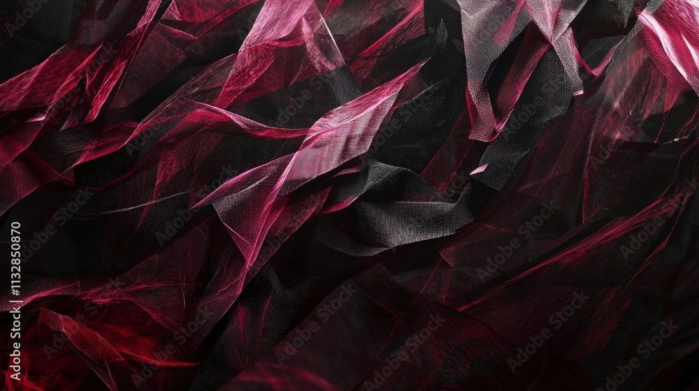 Leinwandbilder dynamic shadows in deep red hues abstract art digital composition artistic studio close-up visual im