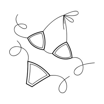recommend clip art: Bikini in black outline. Clip art for your projects.
