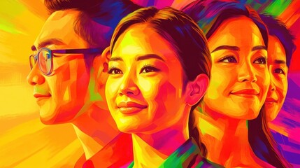 Obraz premium Emphasizing diversity and inclusion in the portrayal of AAPI individuals.