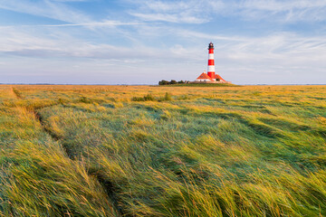Leuchtturm Westerhever, Schleswig-Holstein, Deutschland