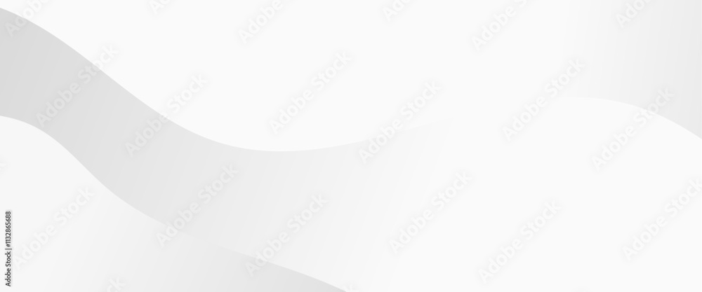 Aufkleber Abstract white and light gray wave modern soft luxury texture with smooth.