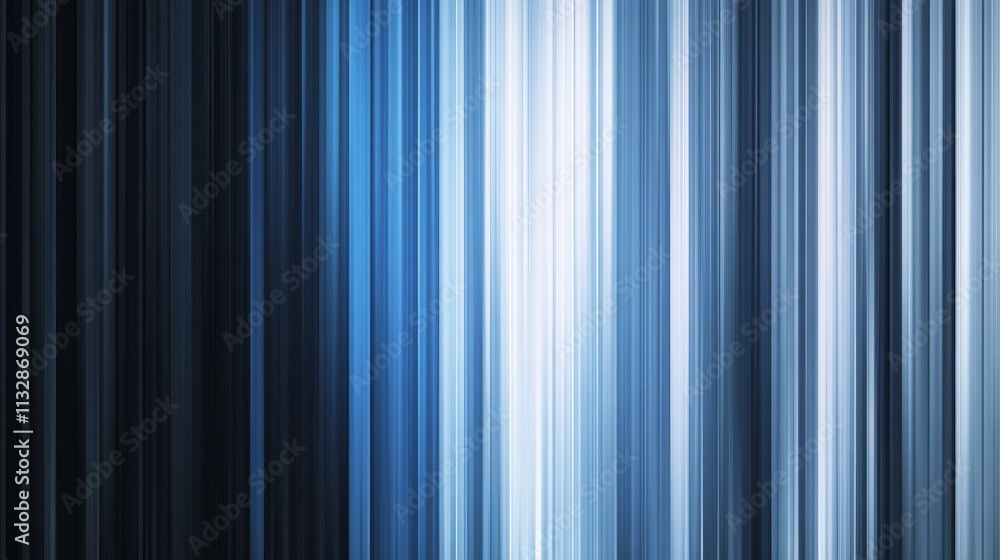 Poster abstract blue vertical lines creating a gradient effect.
