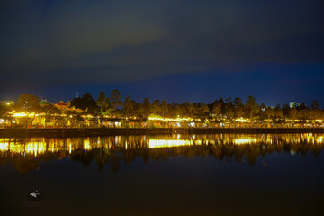 Fototapeta premium Ba Ria Park, Ba Ria City, Ba Ria Vung Tau Province in the evening