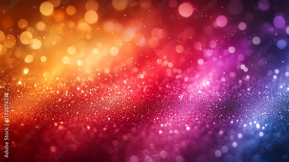 Poster abstract rainbow sparkle: a mesmerizing blend of colors creates a vibrant, textured background with 