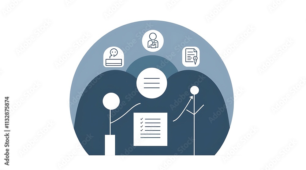 Poster streamlined collaboration: visualizing efficient teamwork and communication through a minimalist des